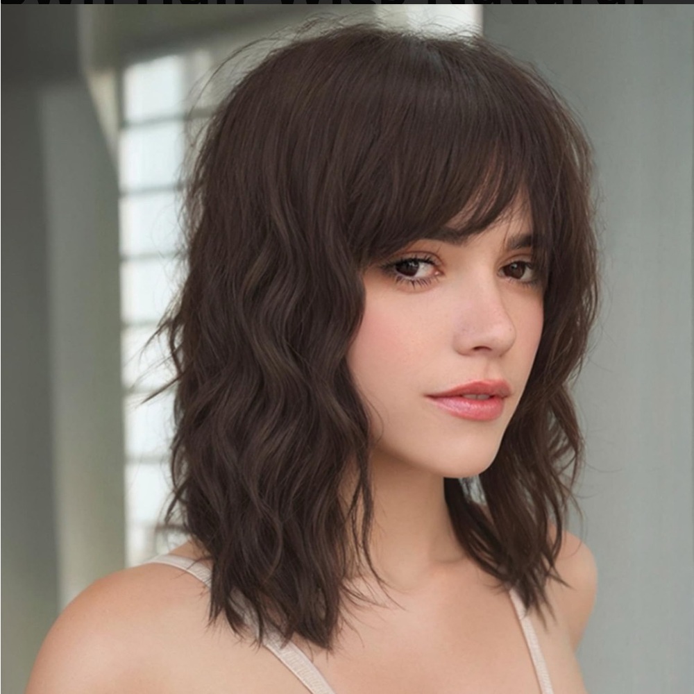 Stylish Brown Wavy Heat  Resistant Wig